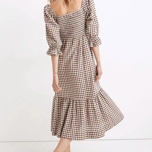 Madewell Gingham Smocked Lucie Nap Dress